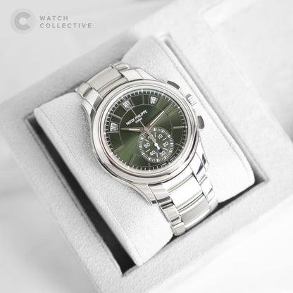 Patek Philippe  Flyback Chronograph Annual Calendar Steel Green Dial 42mm Automatic