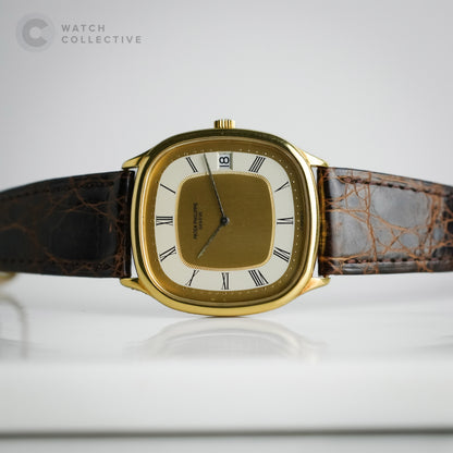 Patek Philippe Ellipse 18k yellow gold leather strap 32mm manual 3844