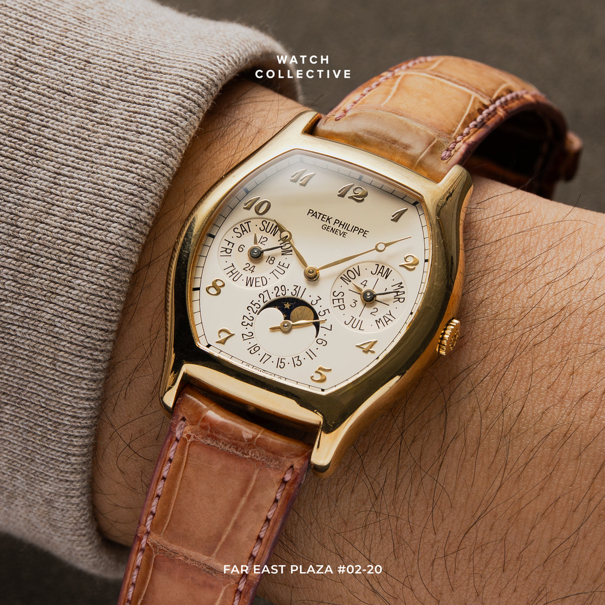 Patek Philippe Perpetual Calendar Moonphase 18k Yellow Gold 35mm automatic