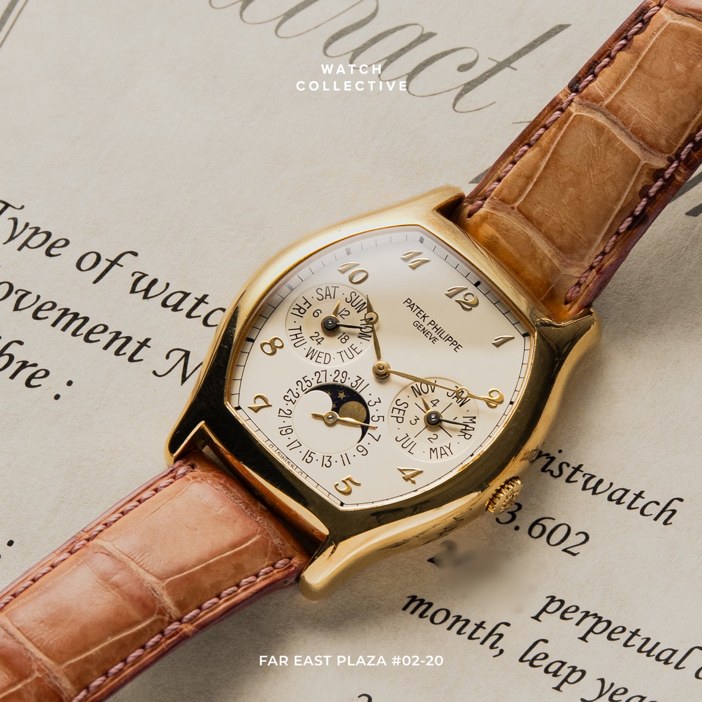 Patek Philippe Perpetual Calendar Moonphase 18k Yellow Gold 35mm automatic