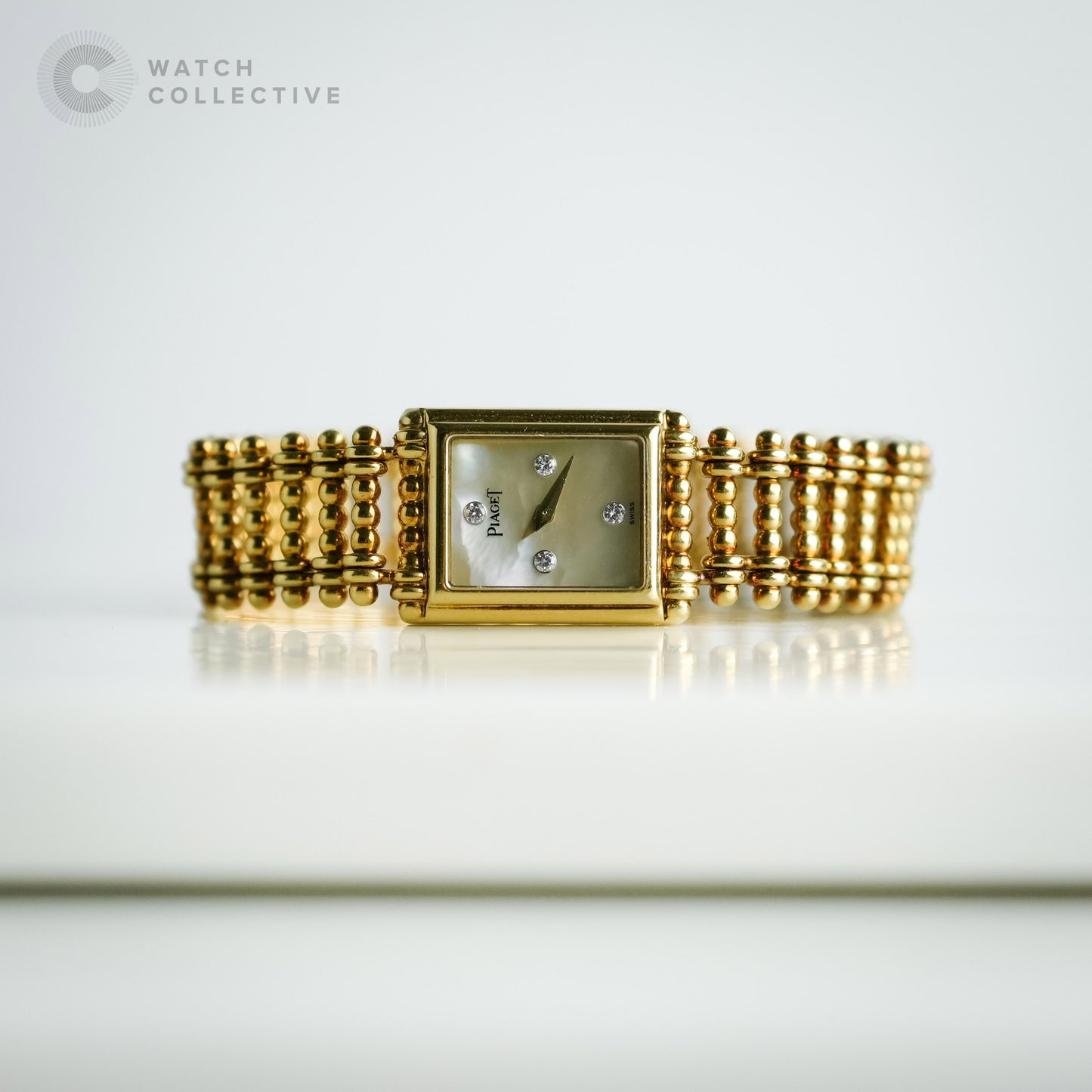 Piaget 18k Yellow Gold Pearl Dial quartz 13mm 15201