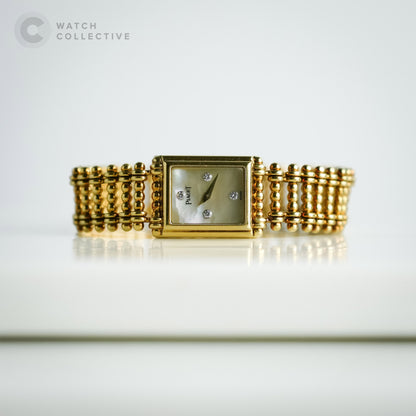 Piaget 18k Yellow Gold Pearl Dial quartz 13mm 15201