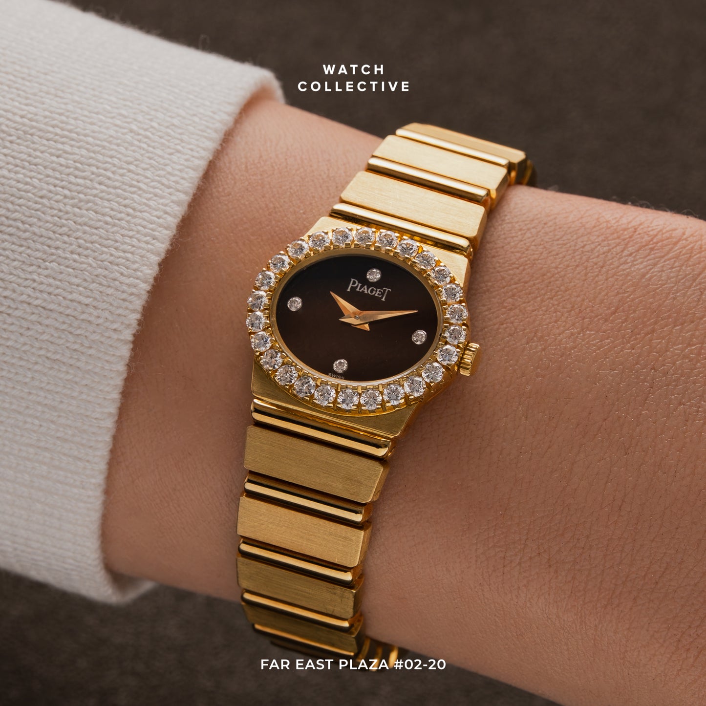 Piaget Polo Mini Size Onyx Diamond 22mm quartz 8306 C 701