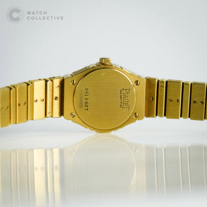 Piaget Polo 18k yellow gold factory diamonds 19mm quartz  841 C 607