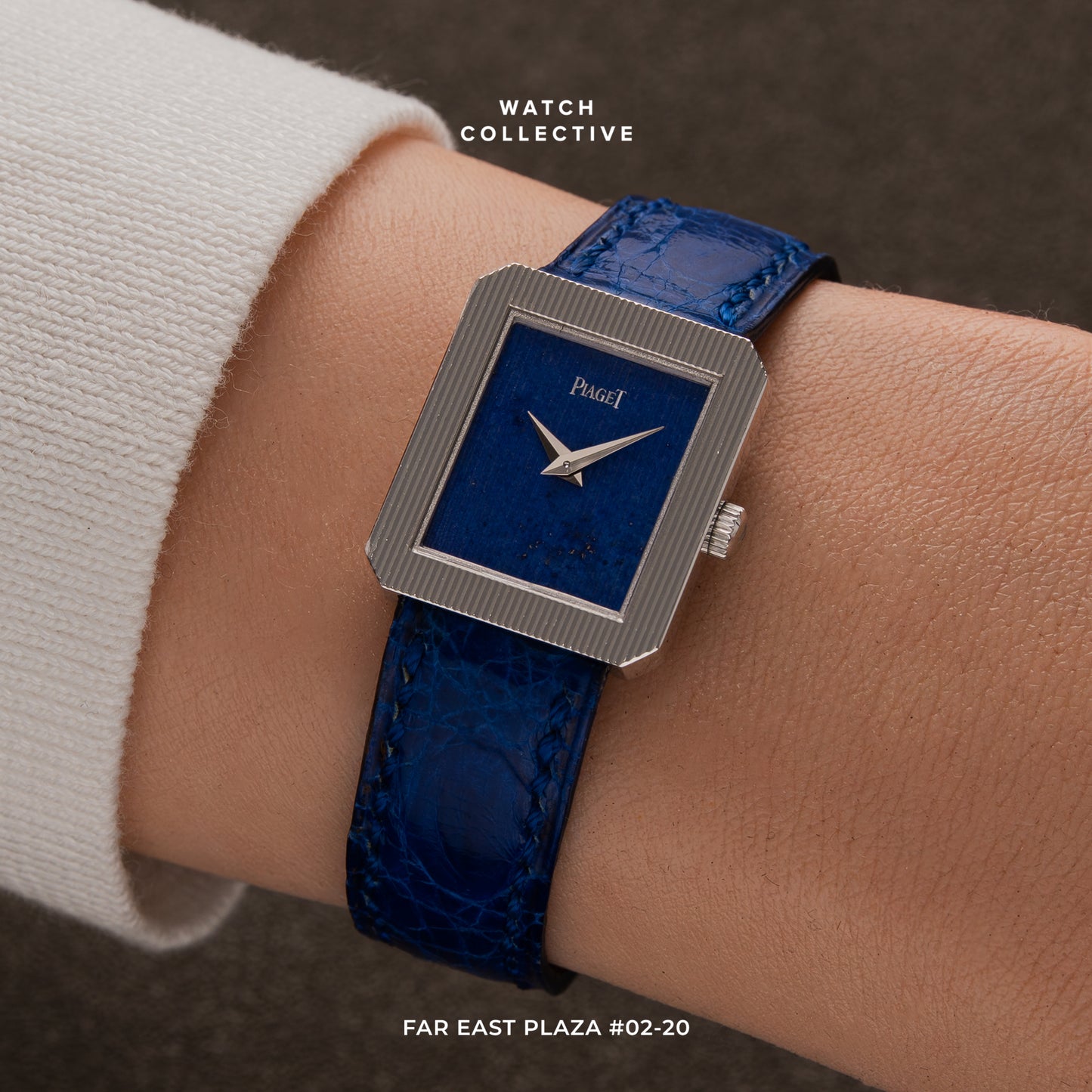 Piaget Protocole Lapis dial 18k White gold 20mm quartz 8354N