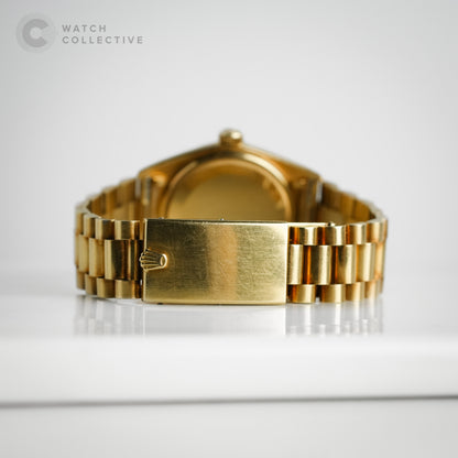 Rolex Datejust 18k Silver Stick Solid Gold with Japan President Bracelet