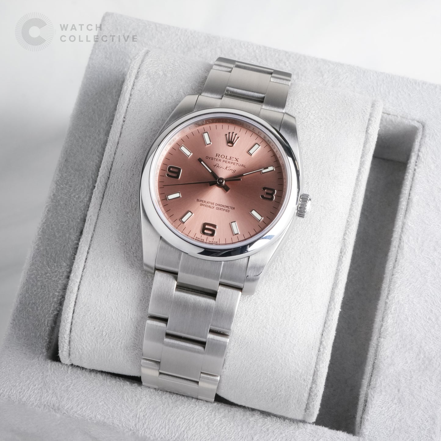 Rolex Air-King Pink Salmon 34 114200