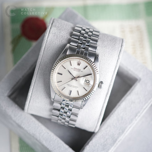 Rolex Datejust 1601 Silver Dial 36 Jubilee Bracelet | Watch & Papers