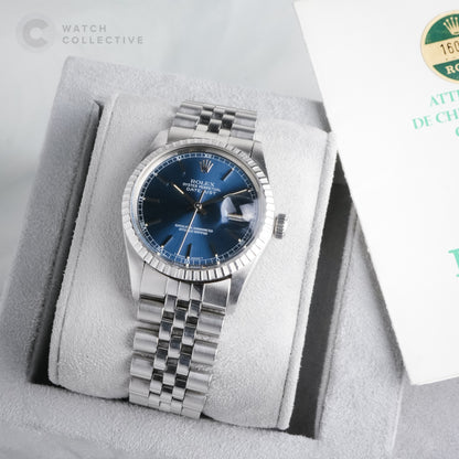 Rolex Datejust 36 Blue Dial Jubilee Bracelet 16030