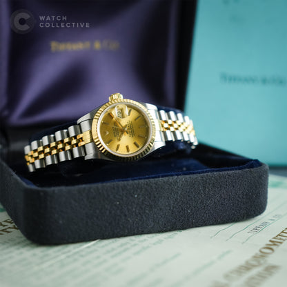 Rolex Datejust Tiffany &amp; co champagne dial 26mm automatic