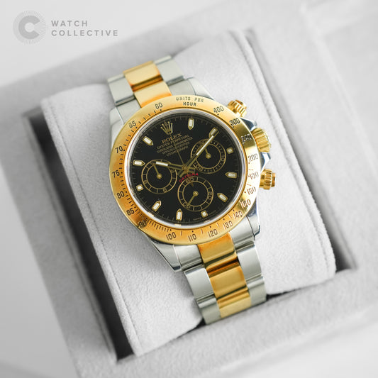 Rolex Daytona Black Dial Two-Tone gold/steel 40mm automatic 116523
