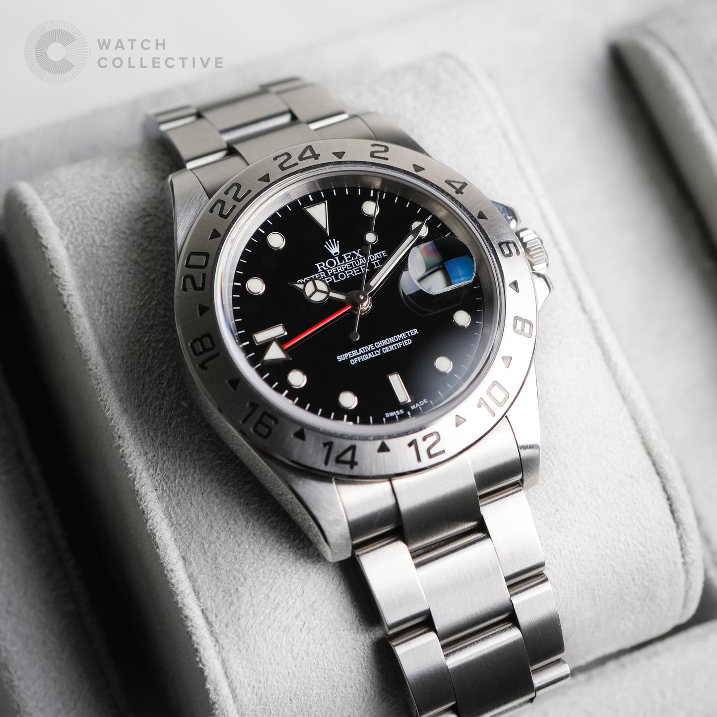 Rolex Explorer II Black Dial Full Steel M16570