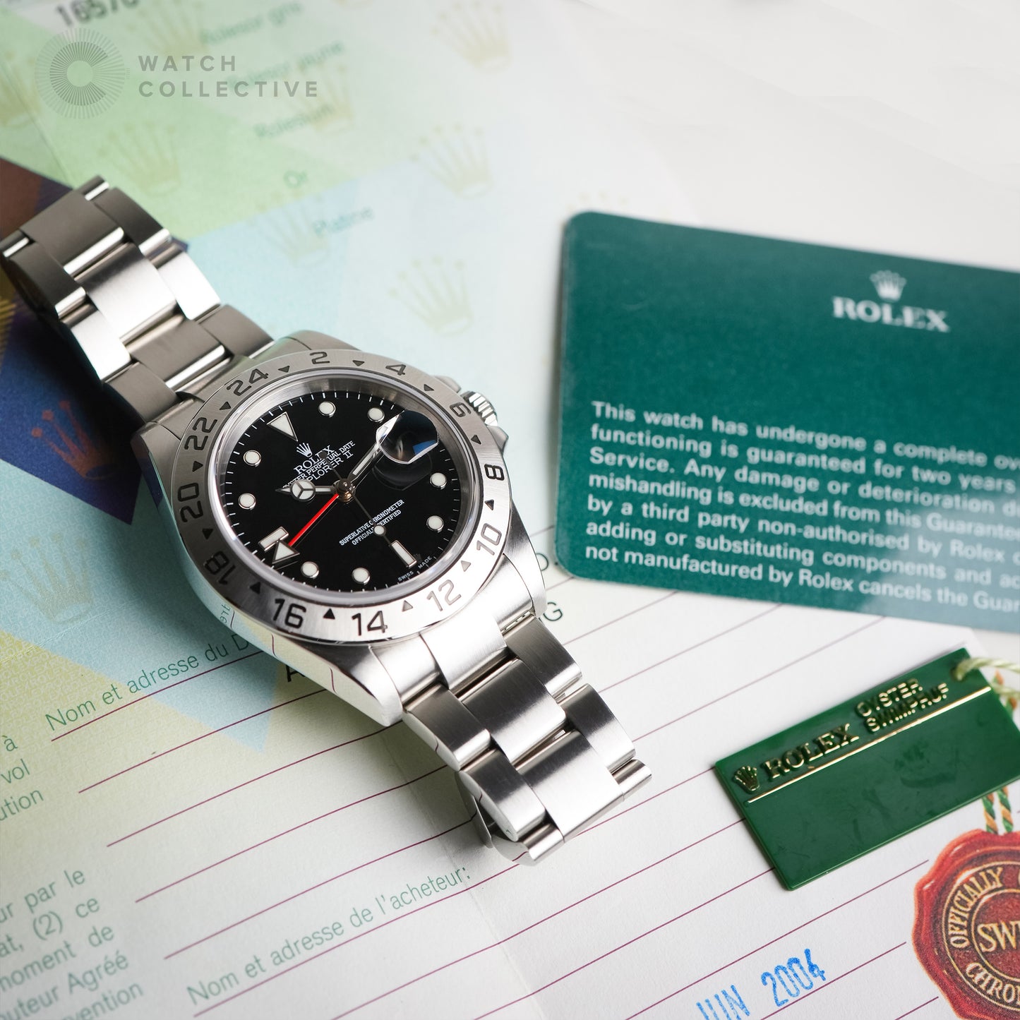 Rolex Explorer II Black Dial Full Steel M16570