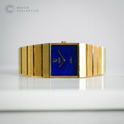Rolex Queen Midas Lapis dial 18k yellow gold automatic 22x19mm 4314