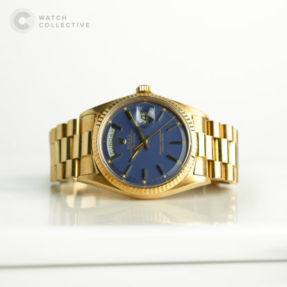 Rolex Day-date 36 Matte Petroleum Blue Dial 1803