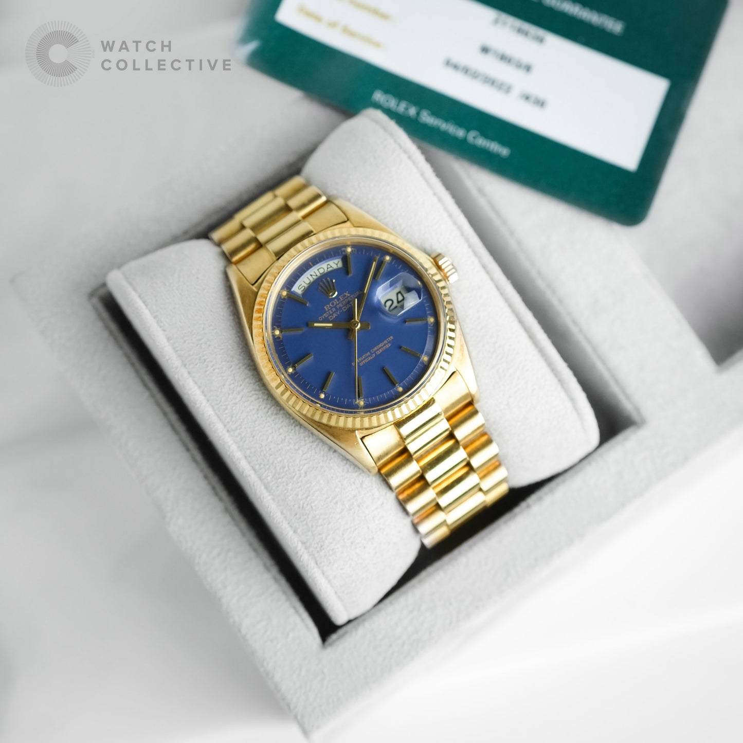 Rolex Day-date 36 Matte Petroleum Blue Dial 1803