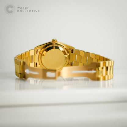 Rolex Day-Date Black Pyramid Dial, Arabic Day & Date Discs, 18238 Double Quickset