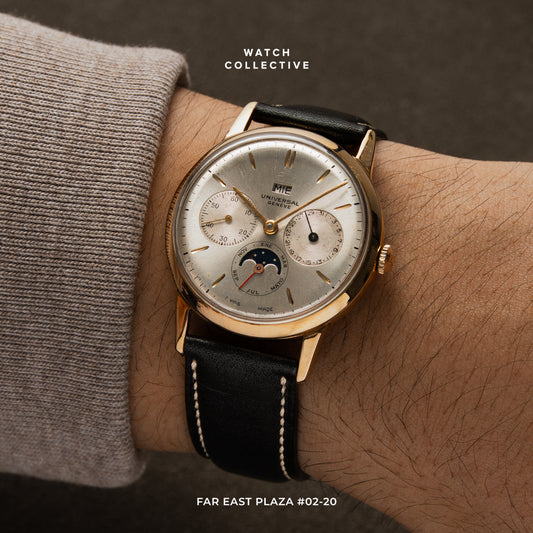 Universal Geneve Triple Calendar 18k yellow gold manual winding