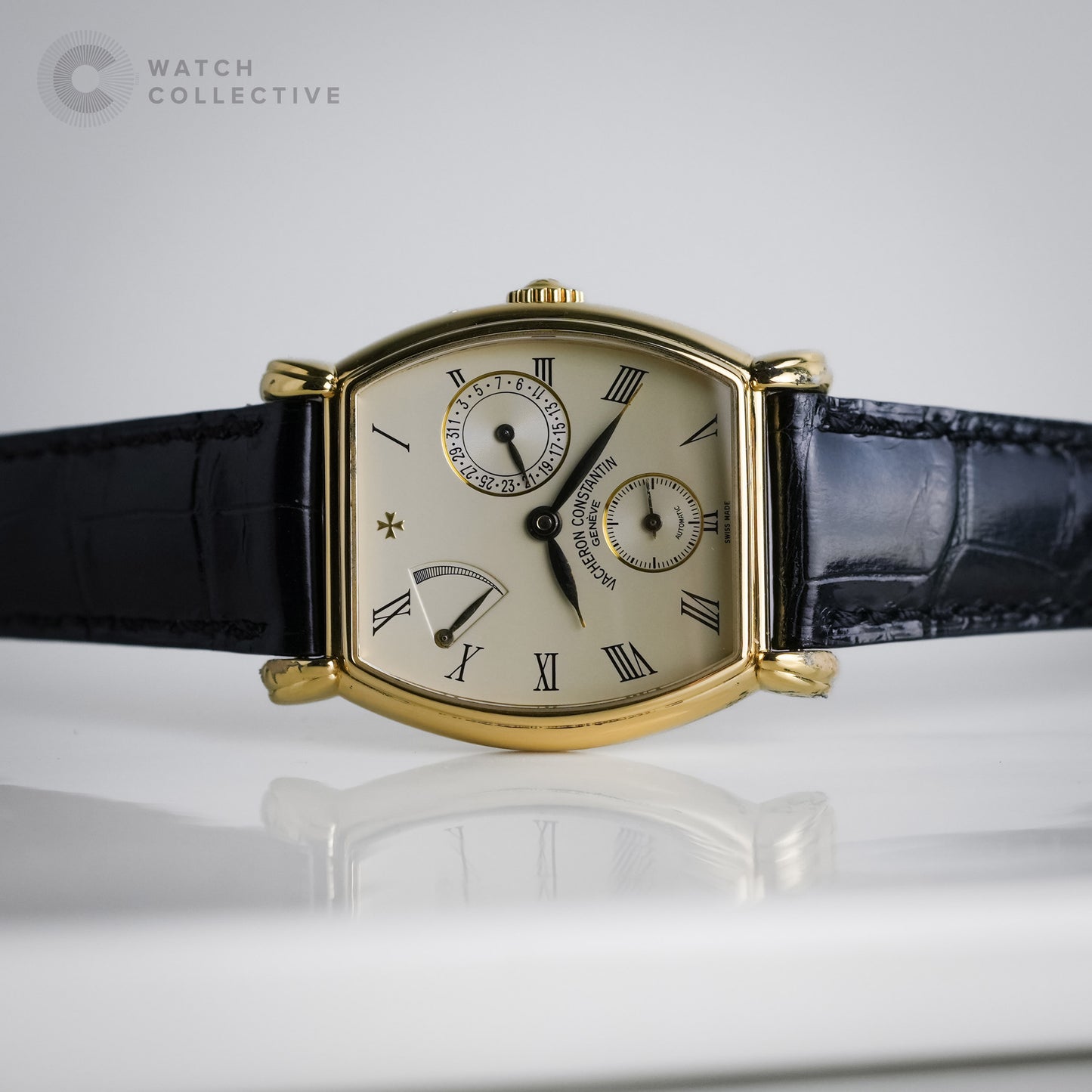 Subsidiary seconds 18k yellow gold leather strap automatic 33mm 47240/000J-5