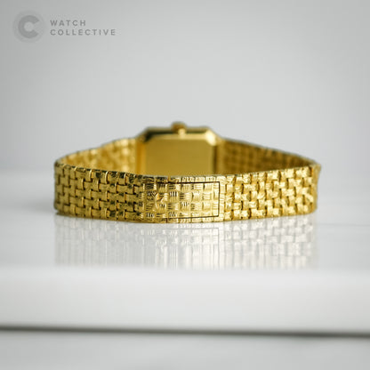Vacheron Constantin vintage 18k Yellow Gold woven strap 24x18mm manual 15030