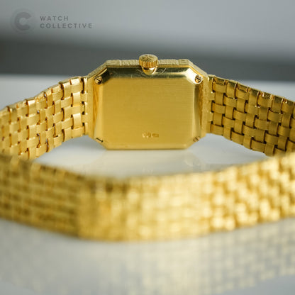 Vacheron Constantin vintage 18k Yellow Gold woven strap 24x18mm manual 15030