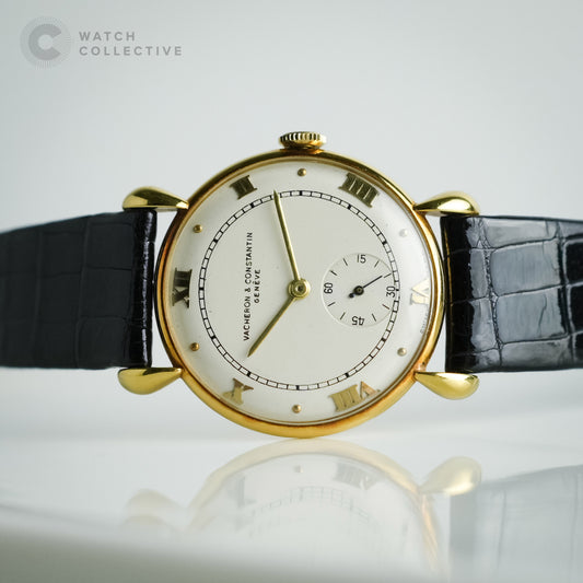 Vacheron Constantin Vintage 18k yellow gold leather strap 29mm automatic