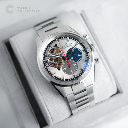 Zenith El Primero Chronomaster Open Heart Blue Dial on Bracelet