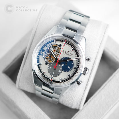 Zenith El Primero Chronomaster Open Heart Blue Dial on Bracelet