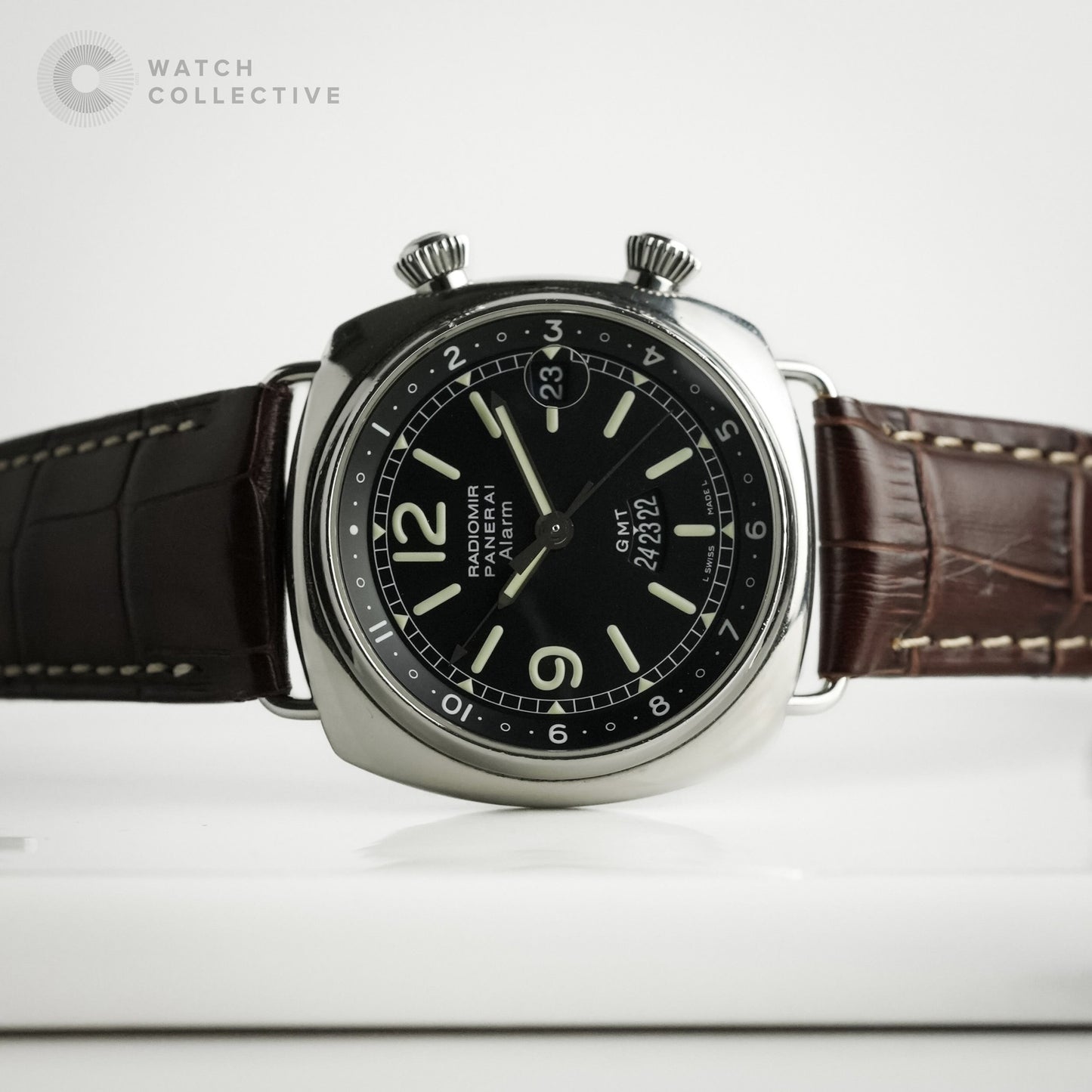 Panerai Radiomir GMT/Alarm Stainless steel 42mm automatic PAM00098