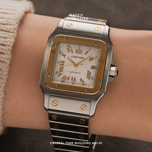 Cartier Santos Galbee Gold Roman Anniversary dial 29mm automatic 2319
