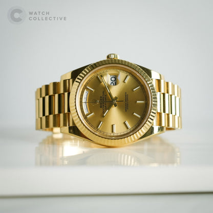 Complete Set | Rolex Daydate Arabic Champagne dial 40mm 228238