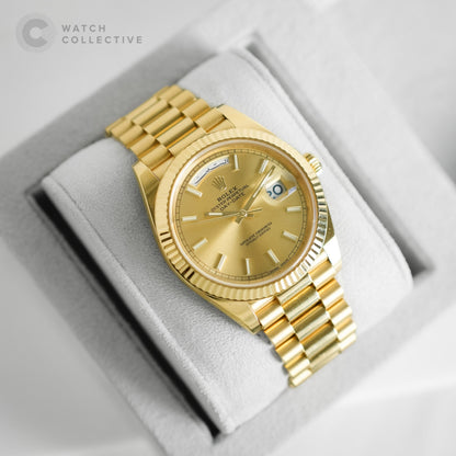 Complete Set | Rolex Daydate Arabic Champagne dial 40mm 228238