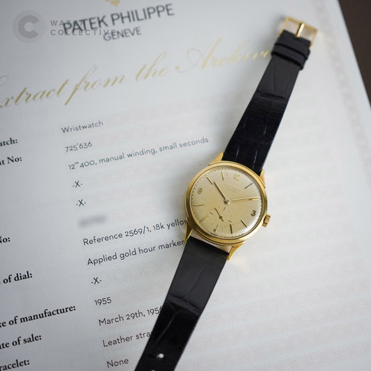 Patek Philippe 1956 18k Yellow Gold Calatrava 35mm Centre seconds 2569/1