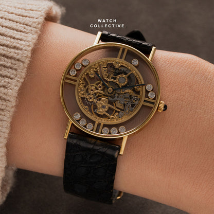 Chopard Happy Diamonds Skeleton 18k Yellow gold 32mm manual