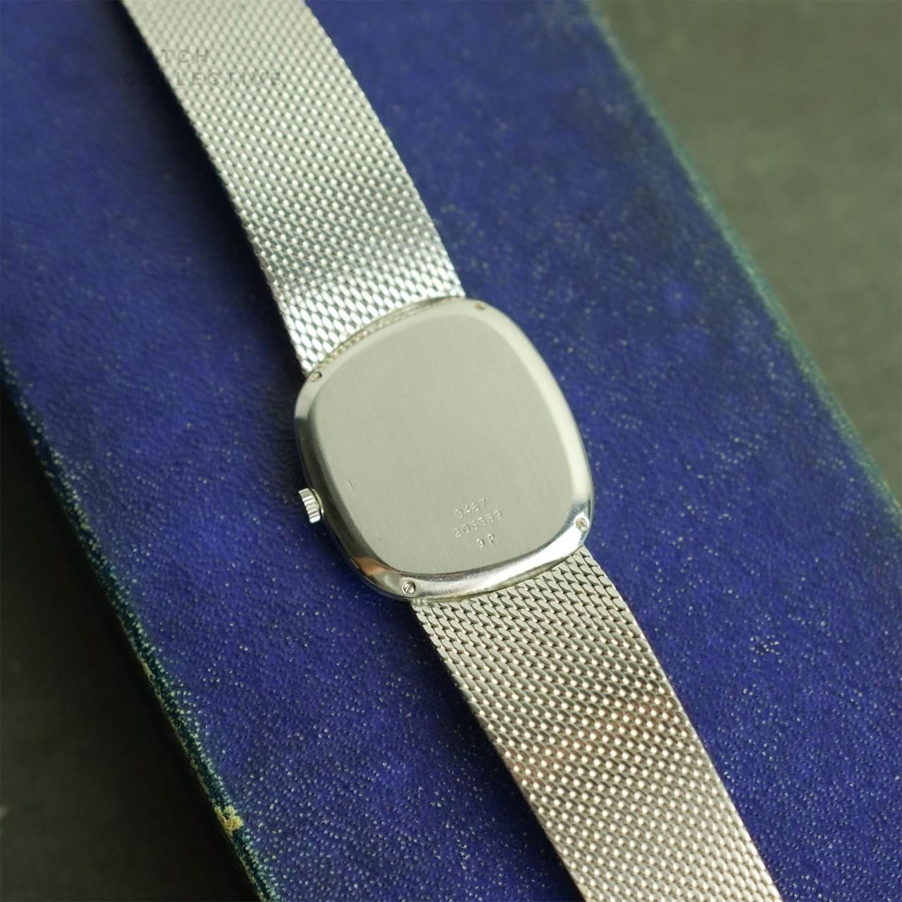 Piaget Asymmetric White Gold Lapis Dial on 18k Integrated Bracelet