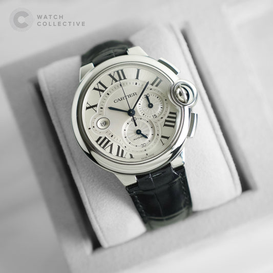 Cartier Ballon Bleu Chronograph Stainless Steel 44mm Automatic 3567