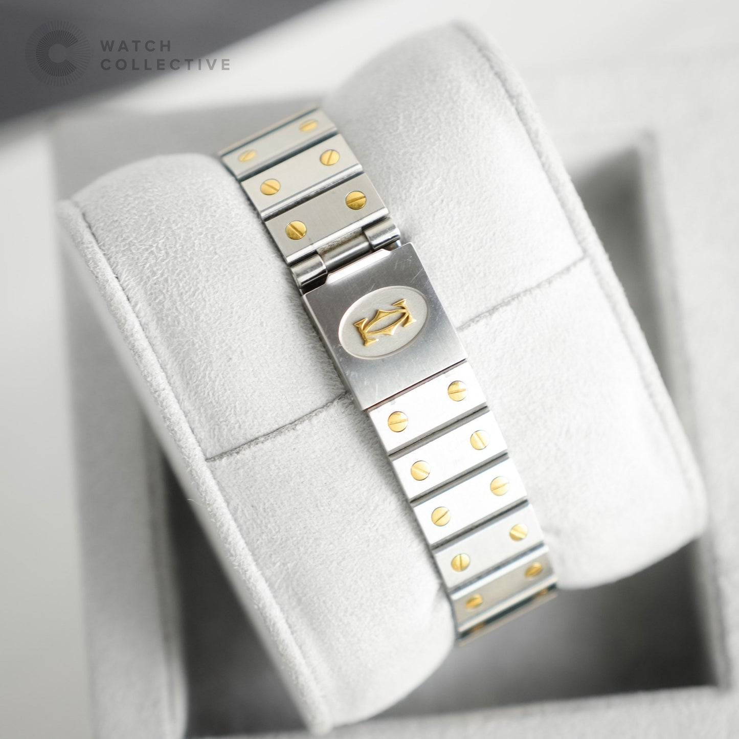 Cartier Santos Octagon gold/steel 30mm automatic Large 2966