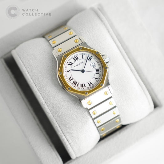 Cartier Santos Octagon gold/steel 30mm automatic Large 2966