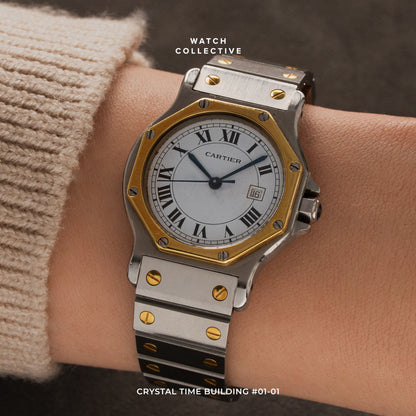 Cartier Santos Octagon Gold /Steel 30mm automatic 2966