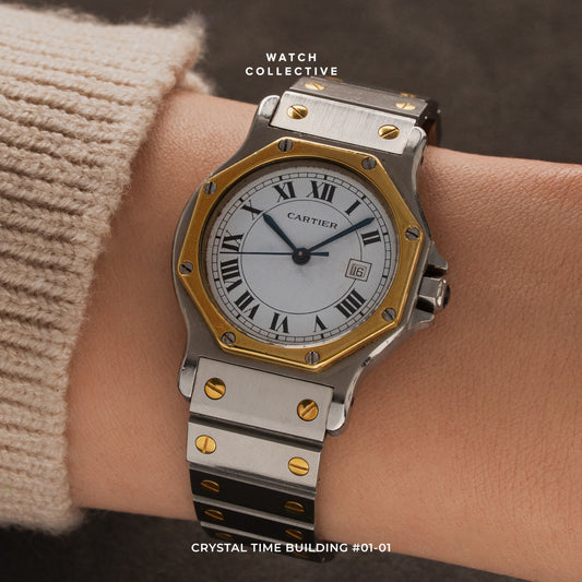 Cartier Santos Octagon Gold /Steel 30mm automatic 2966
