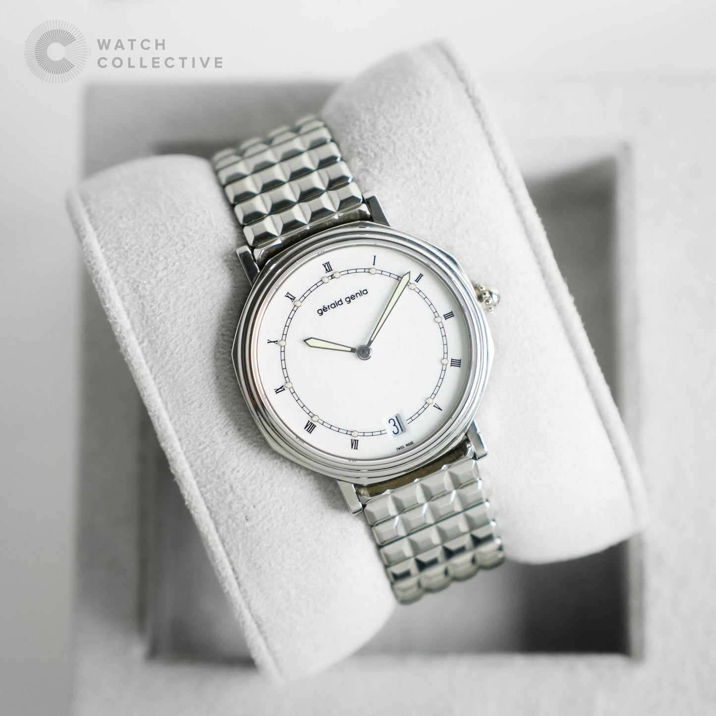 Gerald Genta Stainless Steel 34mm automatic G.3498.7