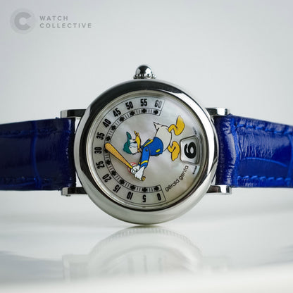 Gerald Genta Retro Fantasy Batter Donald Duck Baseball Stainless Steel 35mm automatic G36127