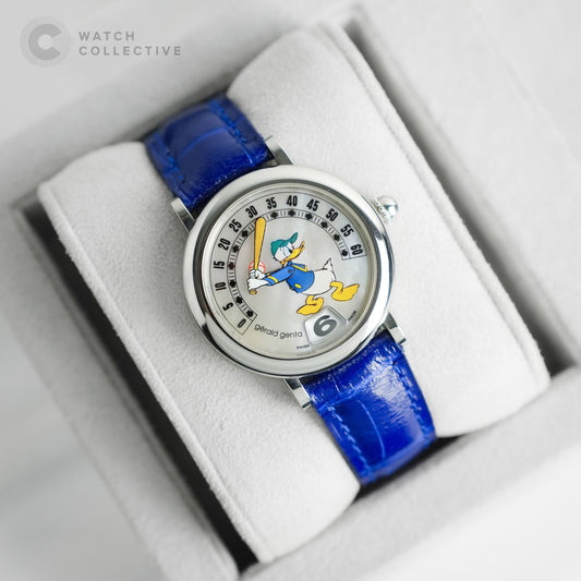 Gerald Genta Retro Fantasy Batter Donald Duck Baseball Stainless Steel 35mm automatic G36127