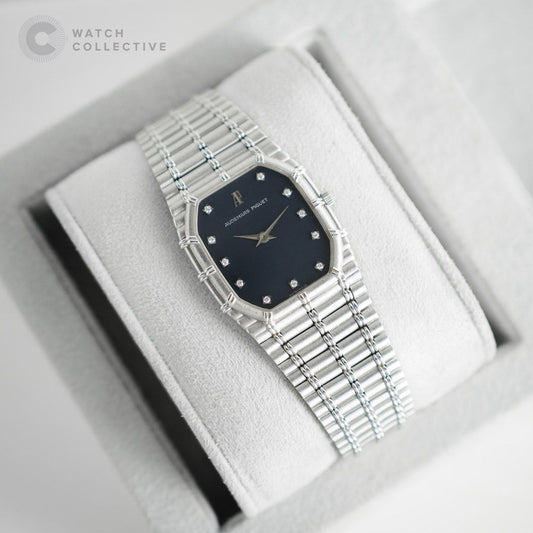 Audemars Piguet Vintage Bamboo White Gold 18kt Blue Diamond dial