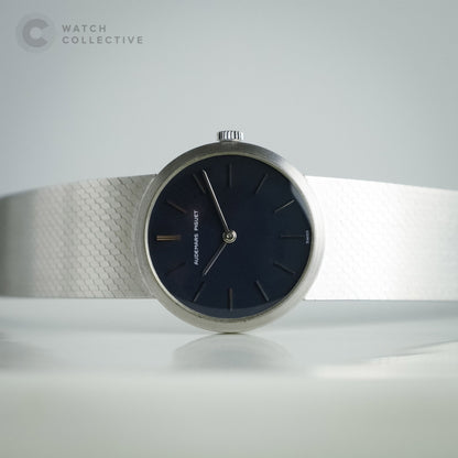 Audemars Piguet Vintage Classic Blue Dial 18k White Gold 24mm Manual Wind