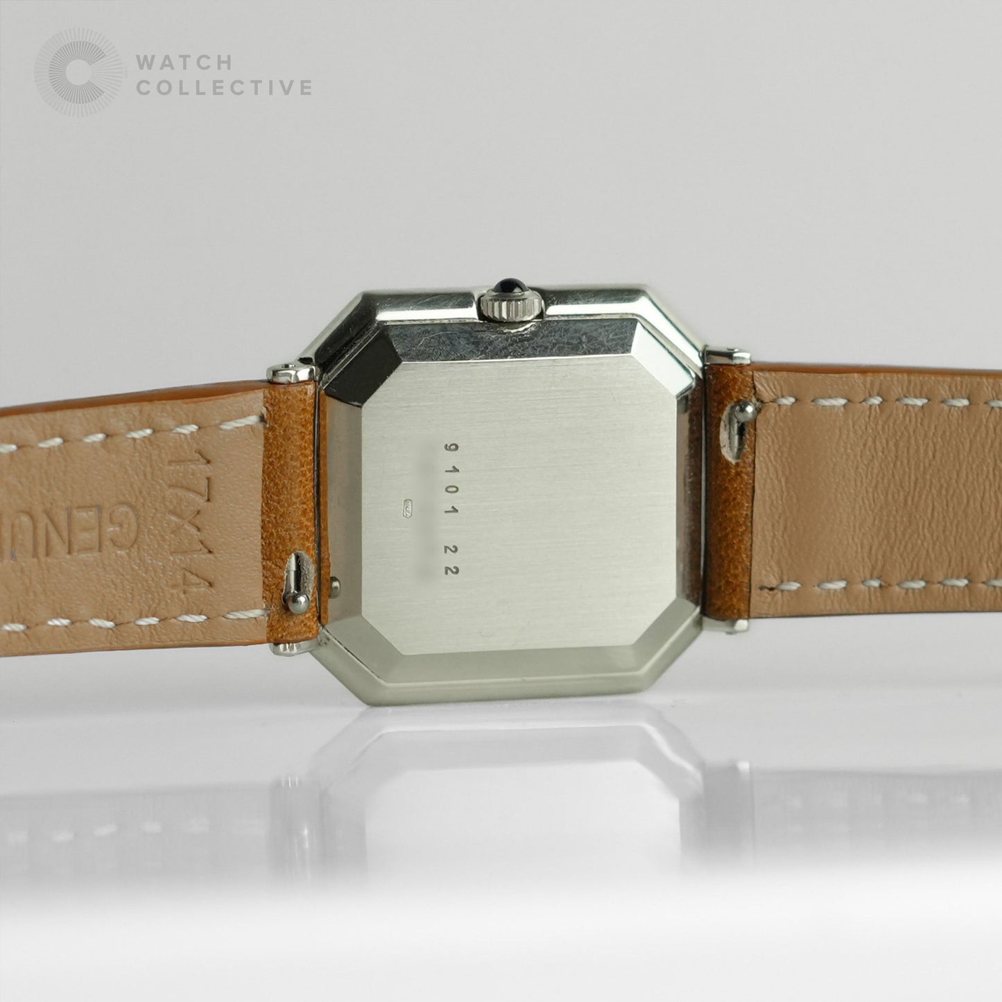 Jaeger-LeCoultre Octagon Blue 18k White Gold 28mm Manual 9101 22