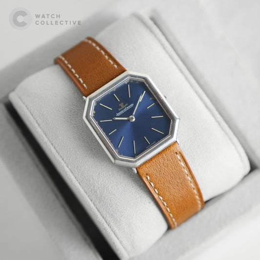 Jaeger-LeCoultre Octagon Blue 18k White Gold 28mm Manual 9101 22
