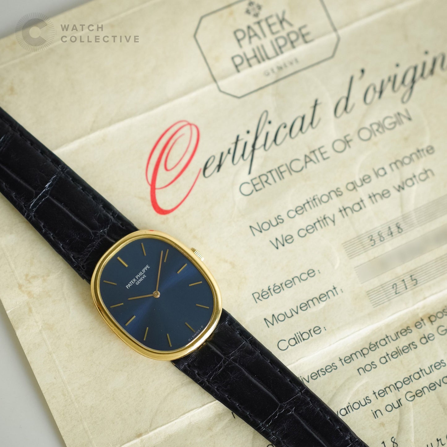 Patek Philippe Ellipse 18k Yellow gold 27mm manual 3848