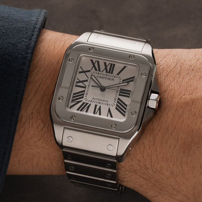 Cartier Santos 100 Stainless steel Bracelet 38mm automatic 2656
