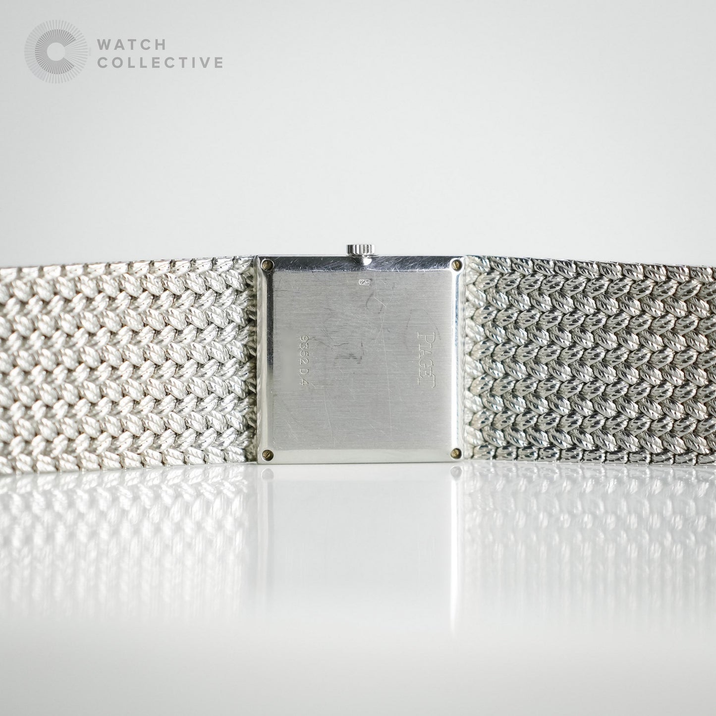 Piaget White gold integrated bracelet lapis MOP 12 point diamond dial (92.7gms) 22.7mm 9352 D 4